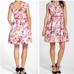 Eliza J Pink Floral Dress